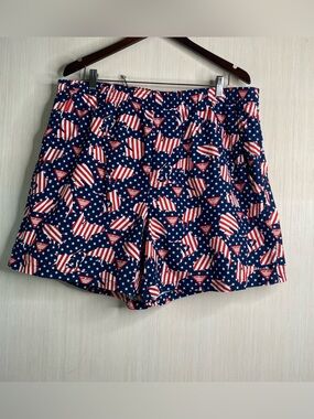 Columbia Men’s PFG Super Backcast Patriotic Flag Fish Swim Trunks 6” Inseam XL